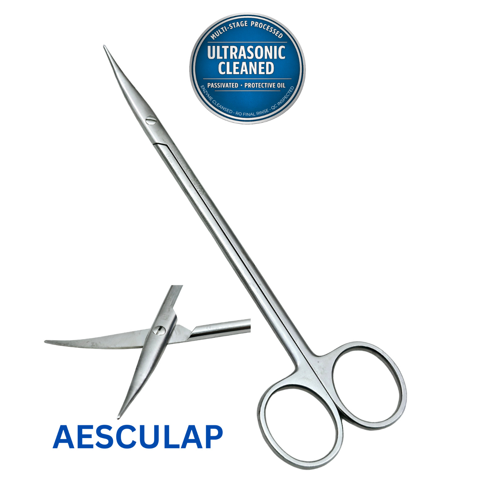 Aesculap BC178R Potts Tenotomy Scissors, Curved, 6 7/8"