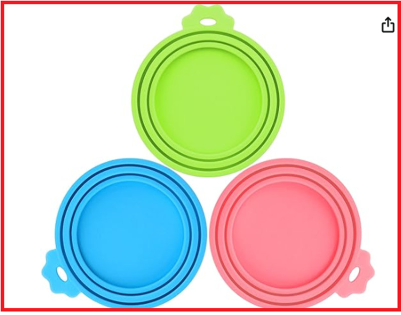 Universal Pet Food Can Covers 3 Pack Silicone Can Lids Caps for Dog Cat Wet Food