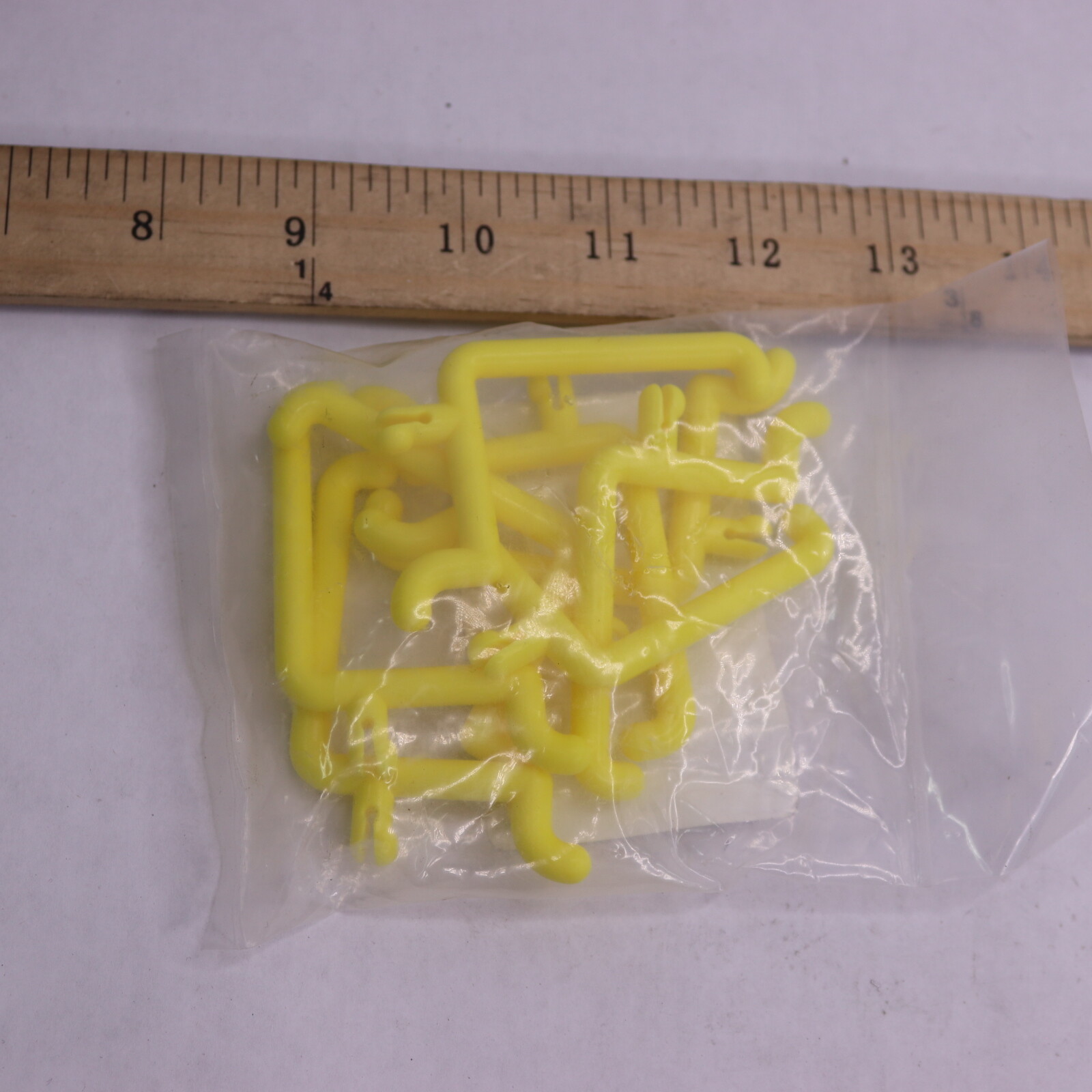 (8-Pk) Functionaire Single Rod Locking Pegboard Hook Yellow FH4-2