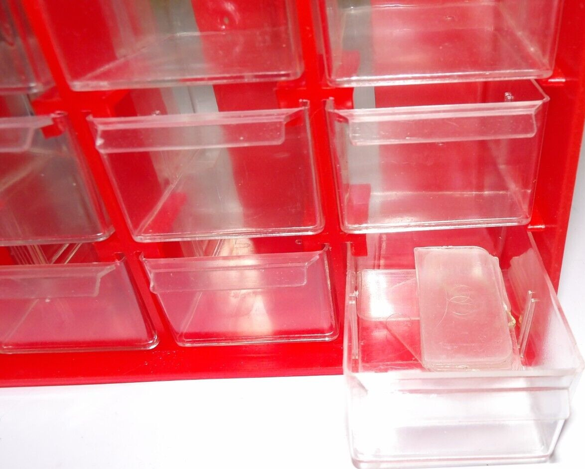 VTG Dynamic Multiplex Space Saver Complete Supply Organizer Red & Clear Plastic
