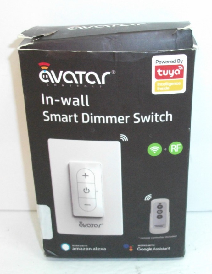 Avatar Controls In Wall Smart Switch Wi-Fi Enabled White Open Box