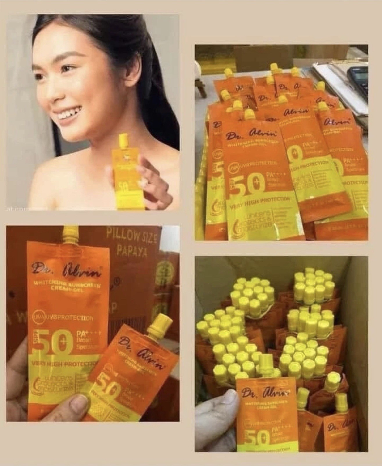 Dr. Alvin Whitening Sunscreen Cream-Gel SPF 50 PA++++, 50g