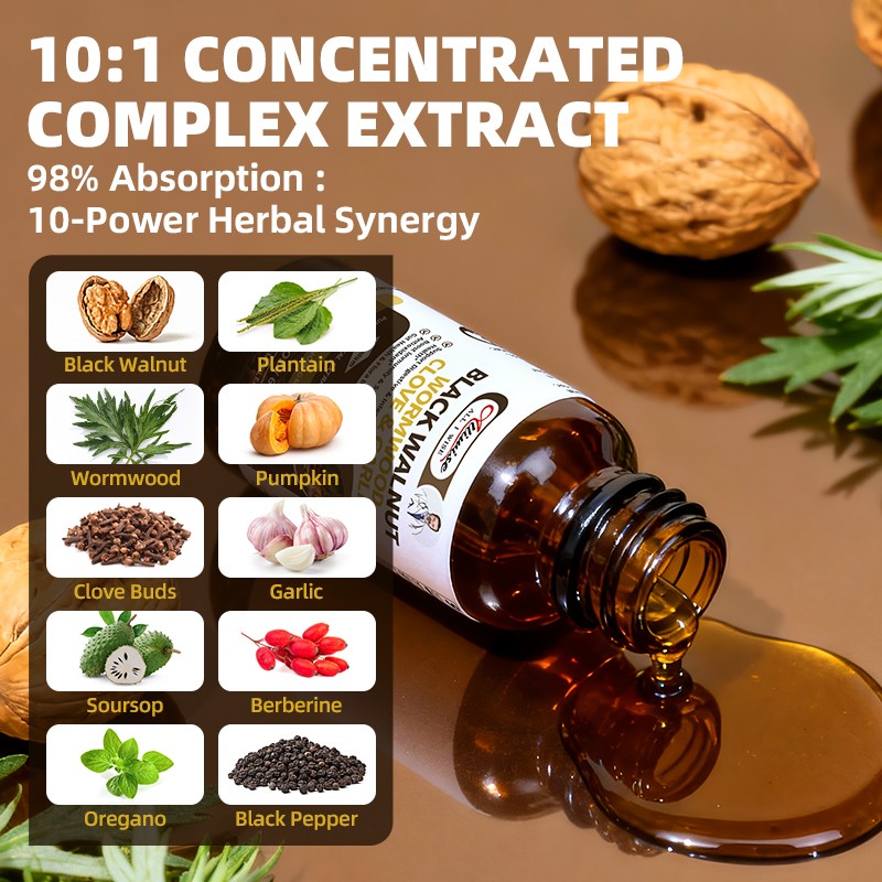 Parasite Cleanse Tincture/Extract-Wormwood, Black Walnut Hull, Clove 4oz