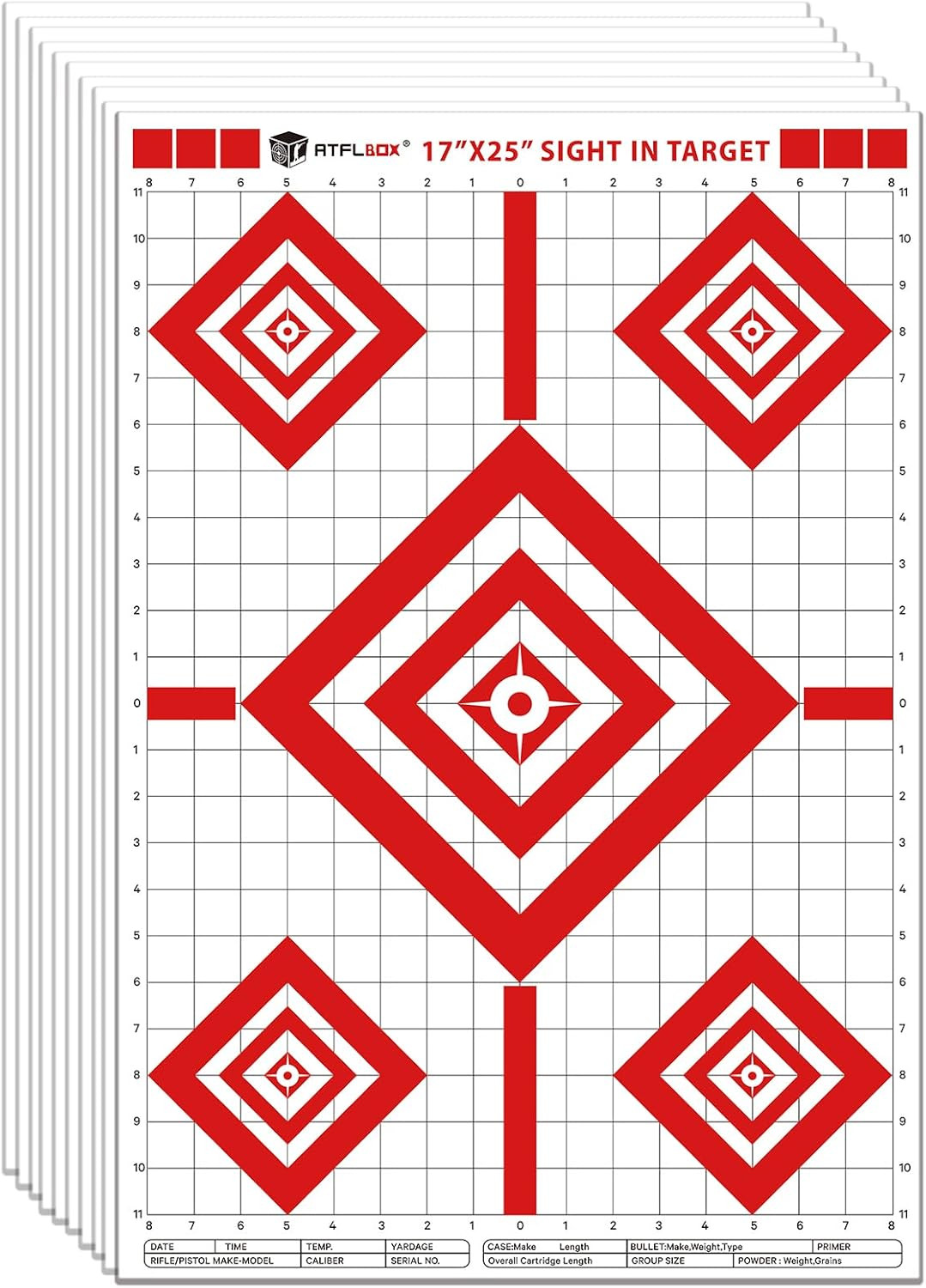 Sight in Shooting Range Paper Target, 17X25 Inch Paper Shooting Targets