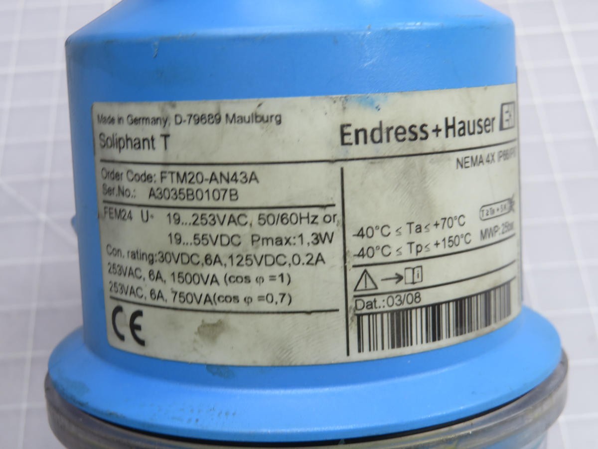 ENDRESS HAUSER FTM20-AN43A AUTOMATIC SWITCH LEVEL T241419
