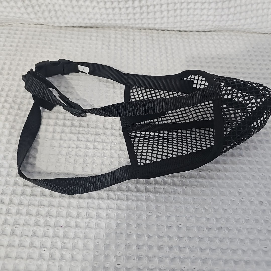 Dog Muzzle Black Large Anti Biting Mesh Mouth Cover