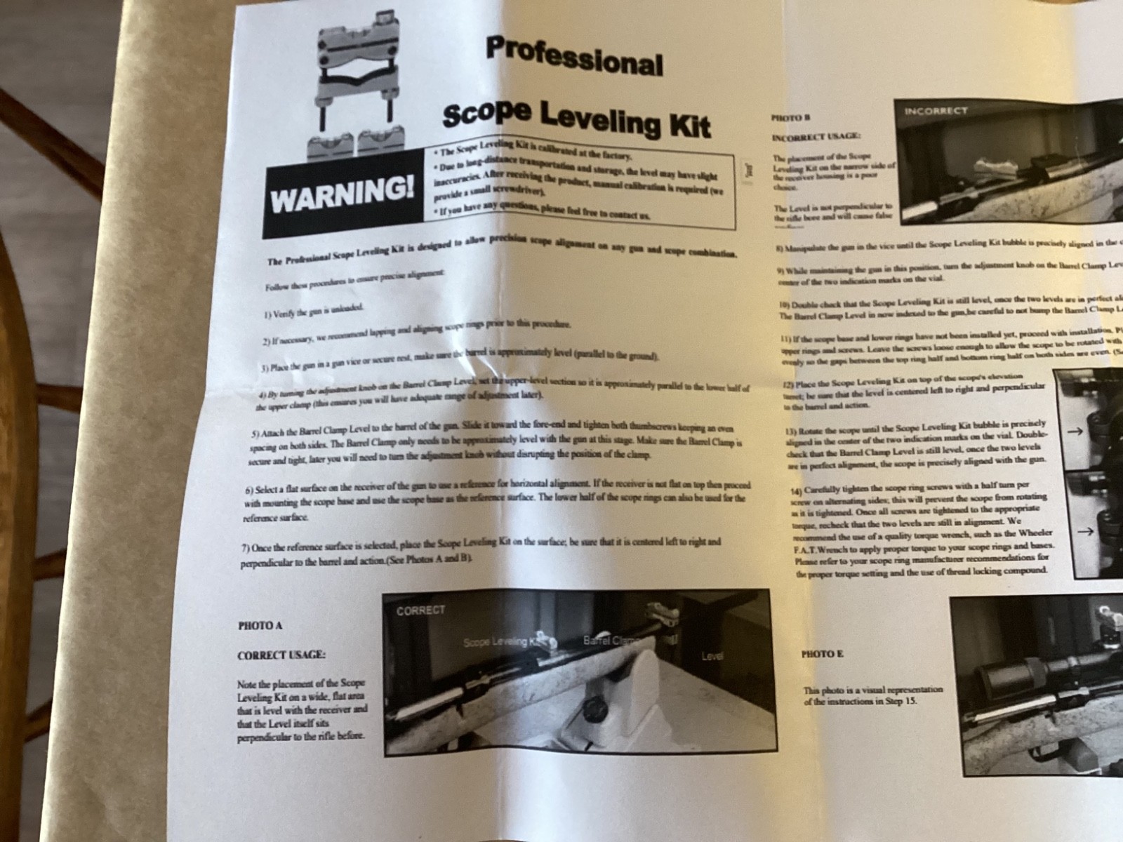 Rifle Scope Leveling Kit