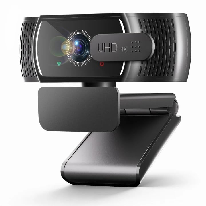 4K Webcam for PC & Mac, Tiny USB Streaming Camera with PDAF Autofocus, Dual O...
