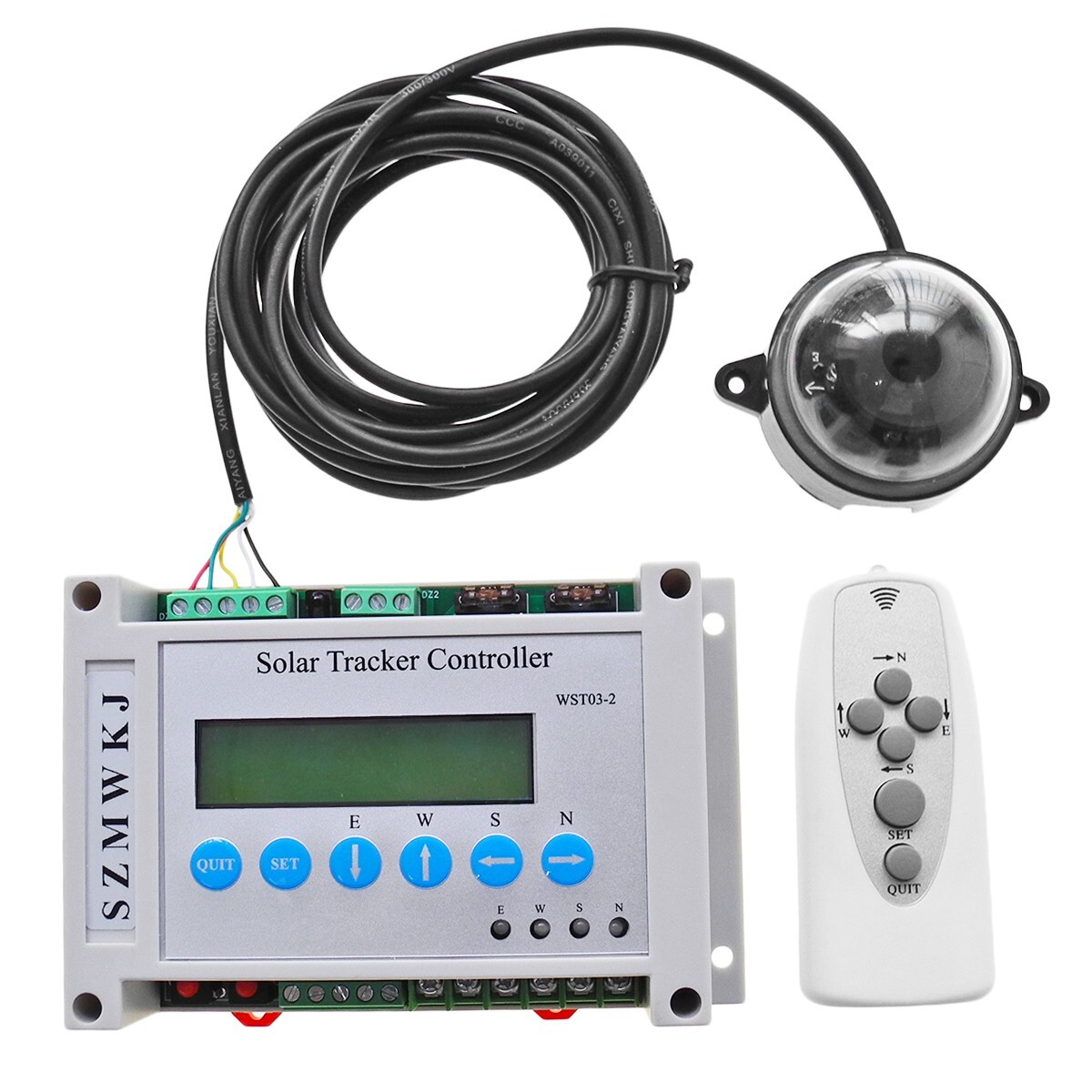 Dual Axis LCD Solar Tracker Controller Automatic Solar Tracking & Remote Control