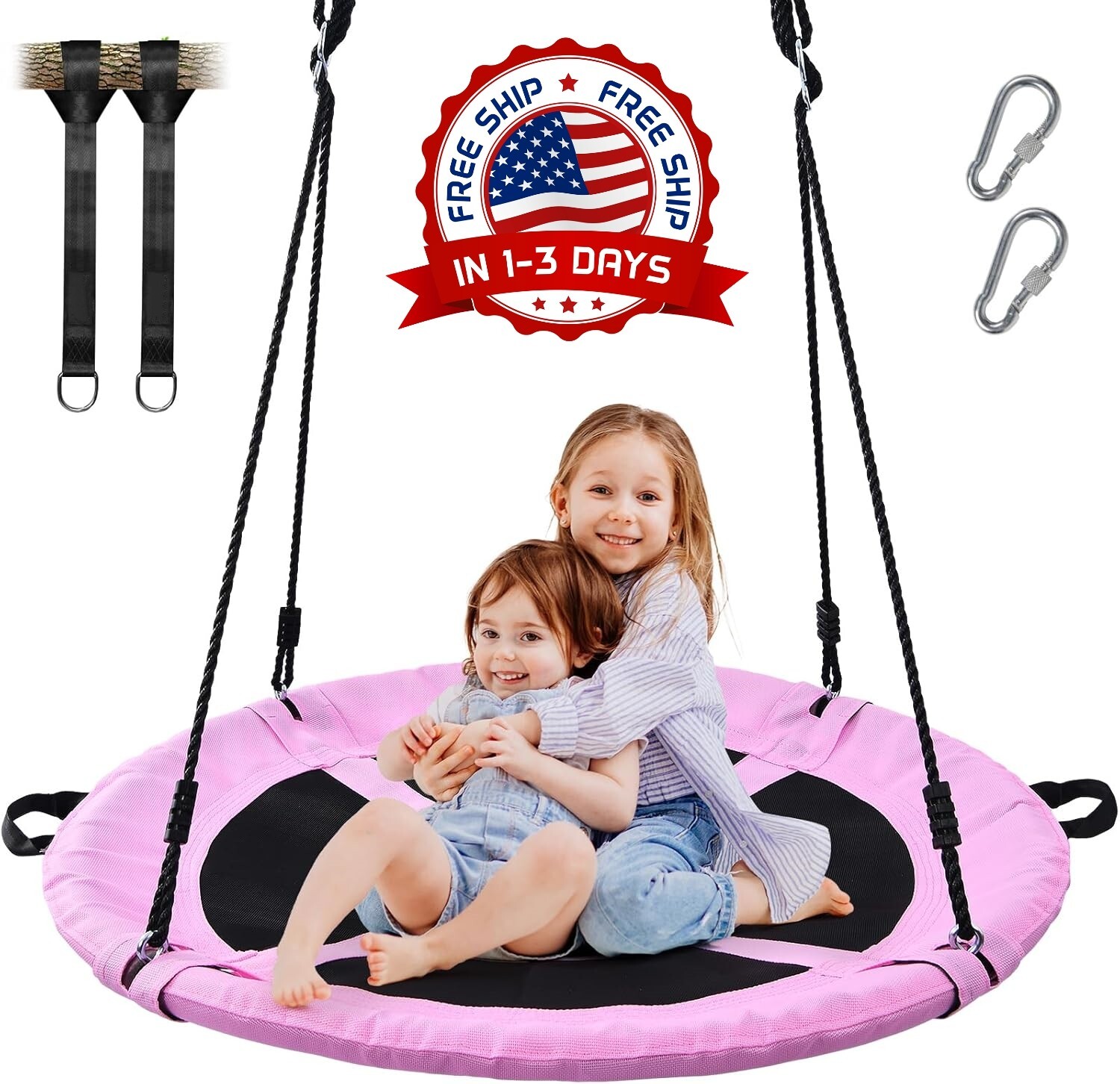 Hamaca Columpio Para Niños De Arbol Patio Jardin Platillo Volador Regalos Niños.
