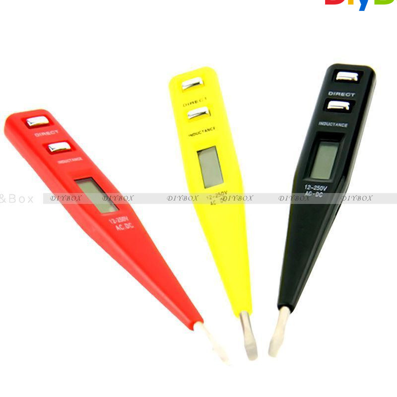 12V-250V AC DC Digital Electrical Tester Pen Probe Voltage Inductance Detector