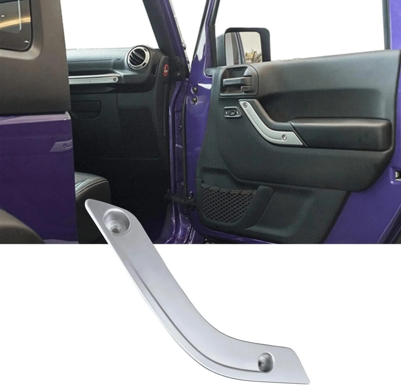 Interior Door Grab Handle Inserts Cover for 2011-2018 Jeep Wrangler JK, Wrangler