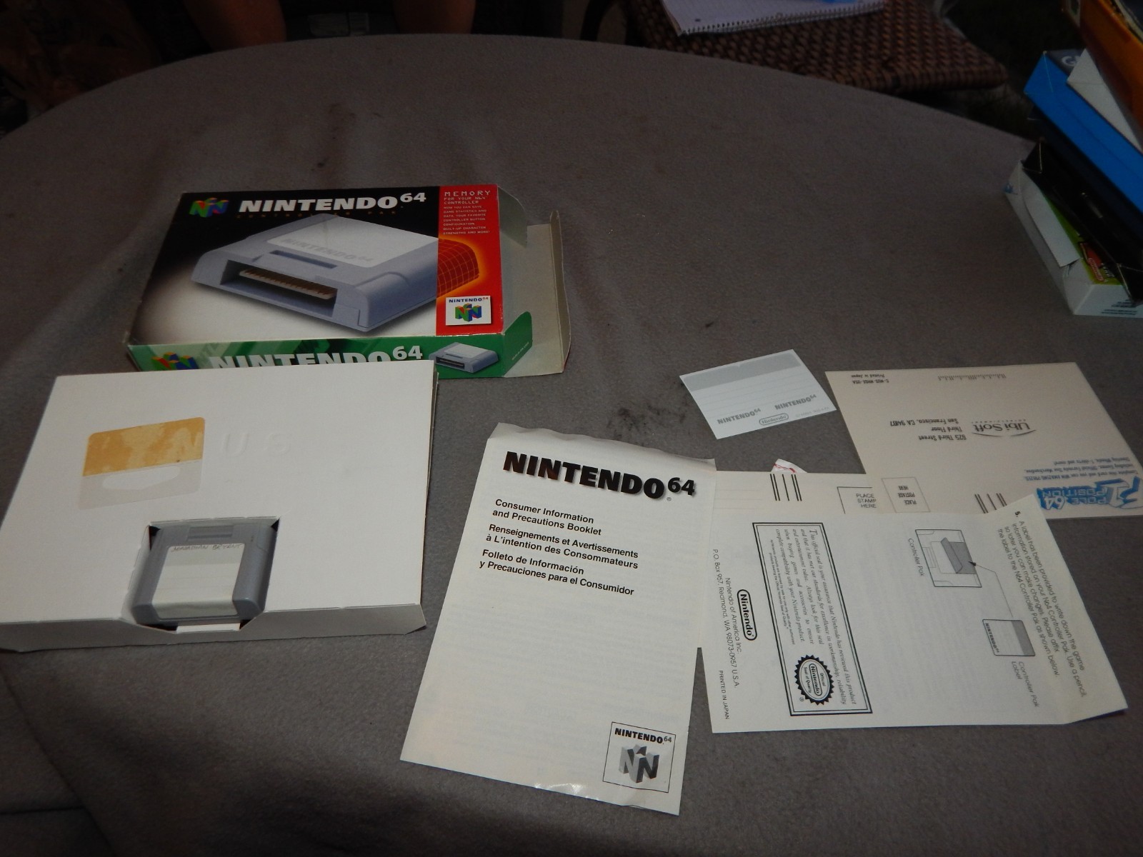 Vintage Nintendo 64 N64 Controller Pak In Box Untested Estate Find