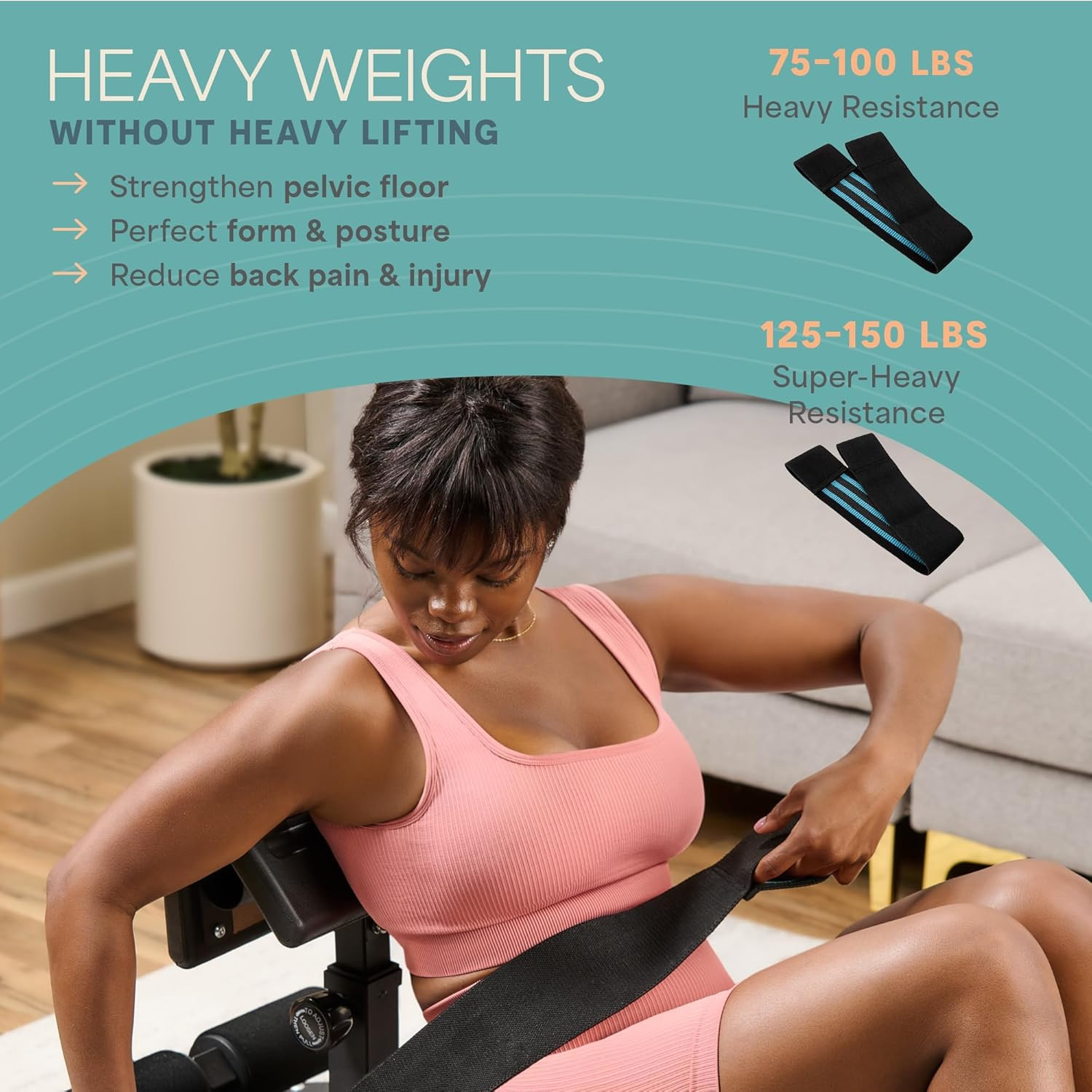 Hip Thrust Machine – Adjustable Glutes Workout Equipment for Home – Gluteblast F