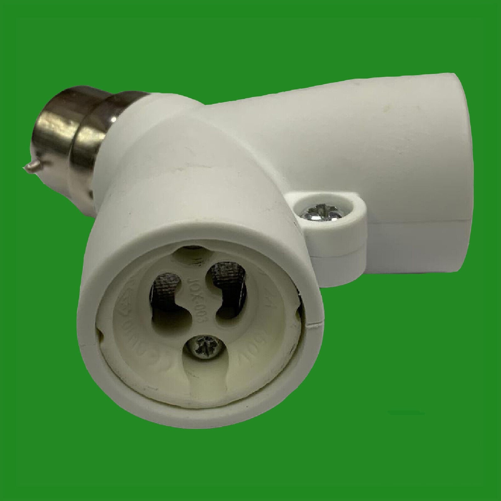 6x B22 to 2xGU10 2 Into 1 Light Bulb Lamp Socket Fitting Adaptor Splitter