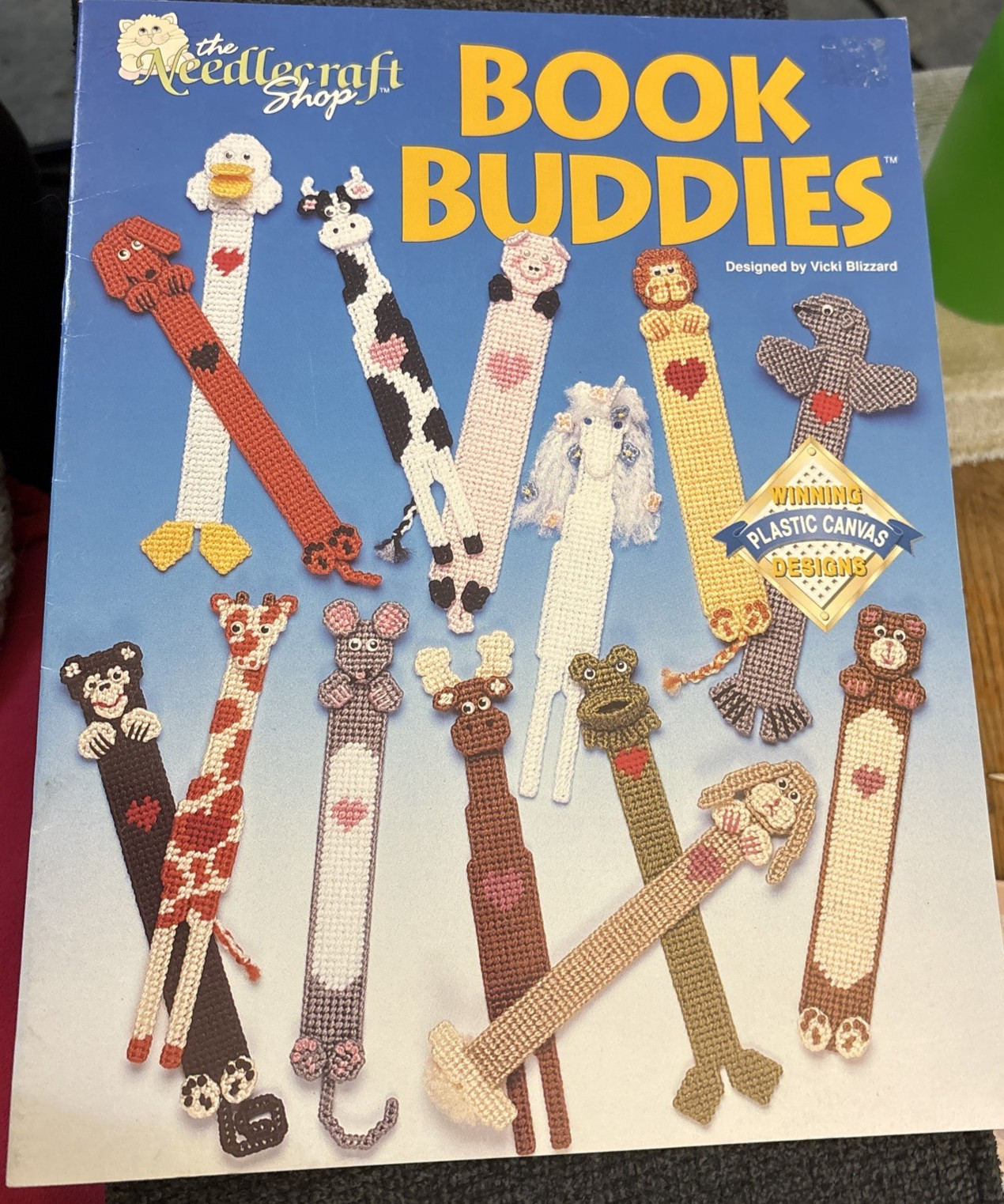 Vtg Rare The Needlecraft Shop BOOK BUDDIES Plastic Canvas 1991 Bk
