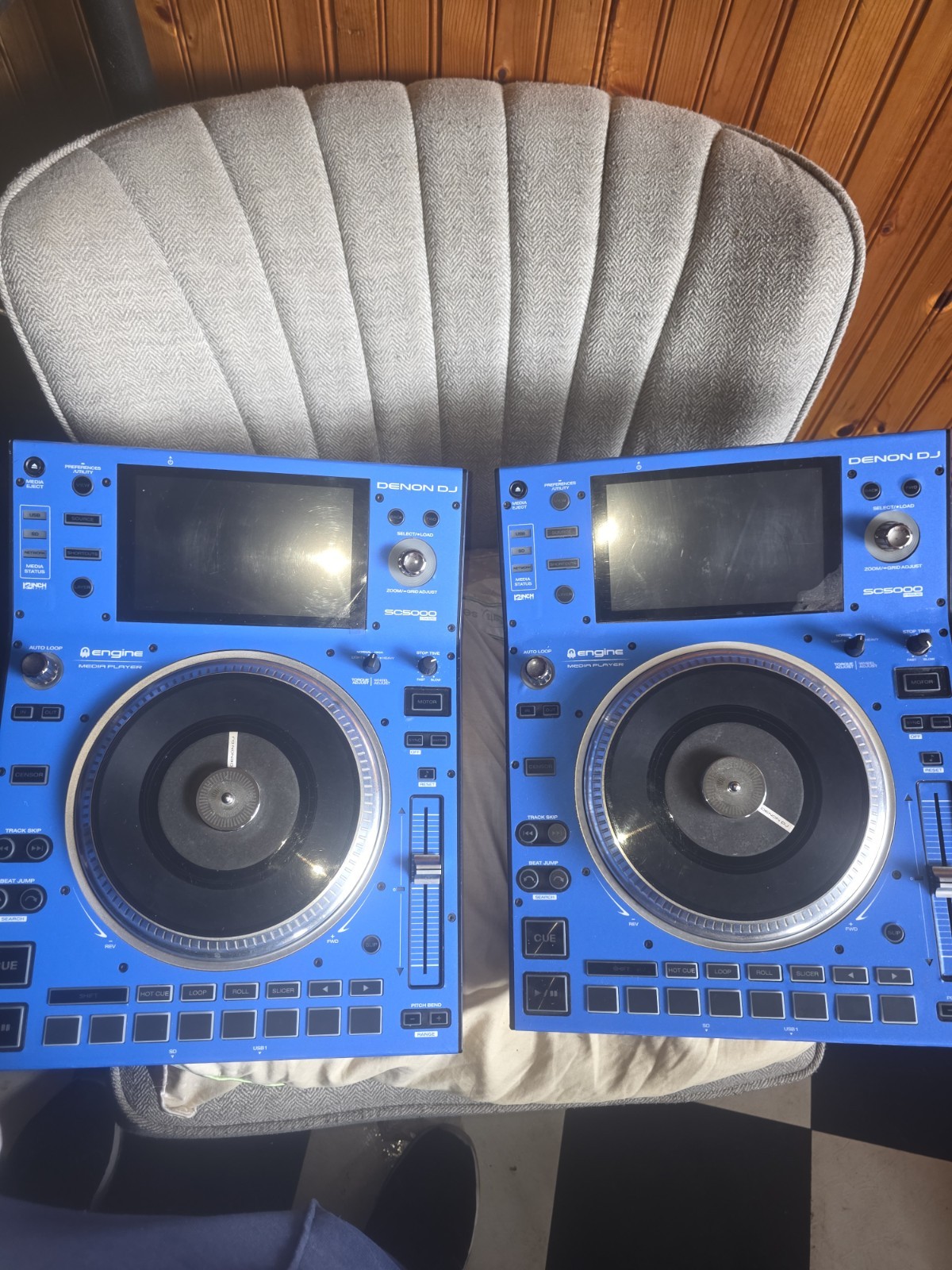 Denon DJ SC5000M Single Deck Controller Blue Autoloop Hot Cue USB Sound Card