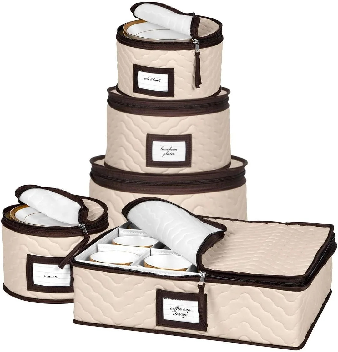 China Storage Containers 5-Piece Set Moving Boxes for Dinnerware, Glasses, Plate