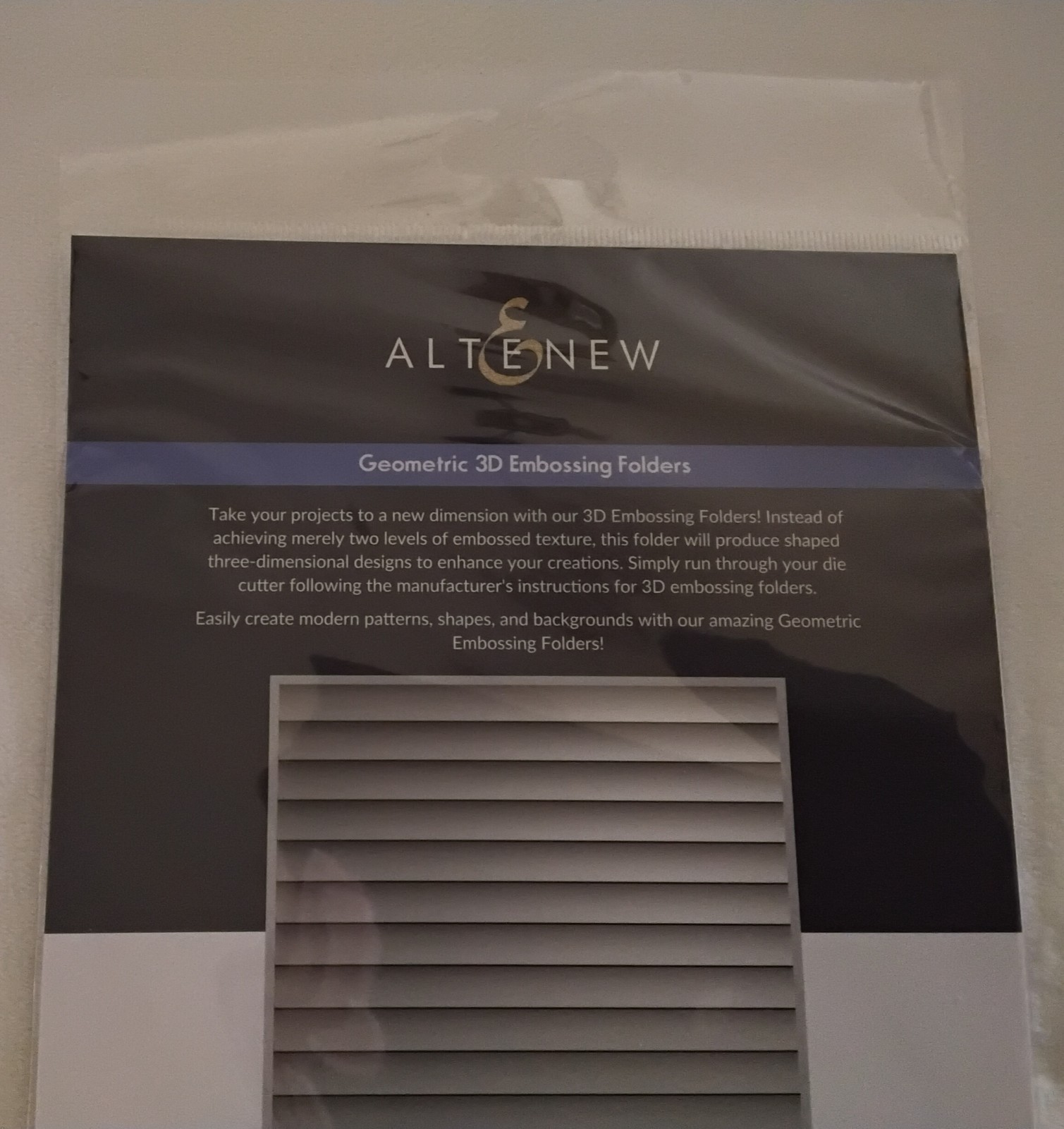 Altenew 6x6 inches Window Slats Geometric 3D Embossing Folder