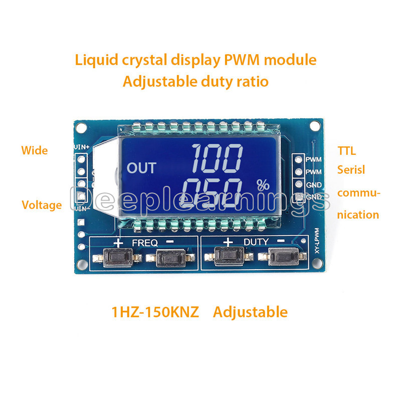 PWM Pulse Frequency Duty Cycle Adjustable Module Square Wave Signal Generator