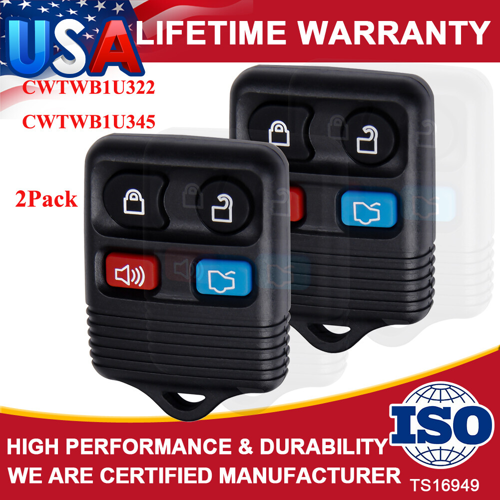 2x Car Remote Key Fob For 2000 2001 2002 2003 2004 2005 2006 Ford Crown Victoria
