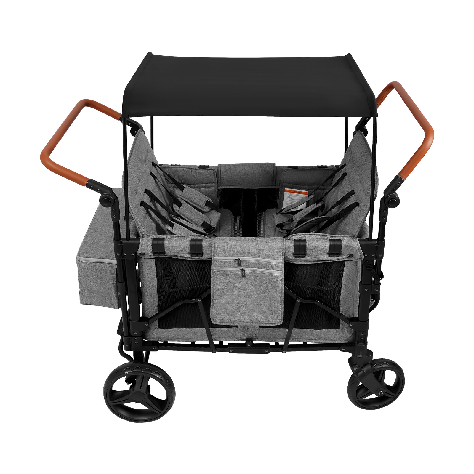 High Seat Stroller Wagon Freestand Wagon Cart Featuring Push Bar Wagon Stroller