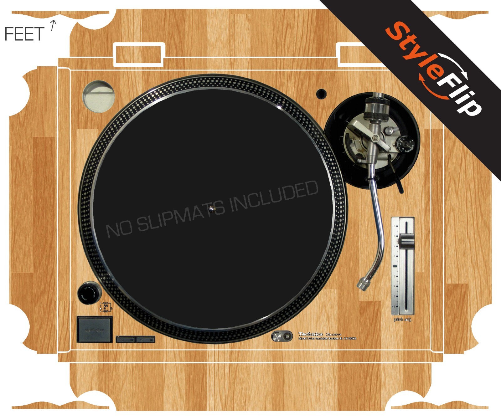 Technics SL-1210 MK2 Skin | Wood 5 | Protective Decal | StyleFlip Skins