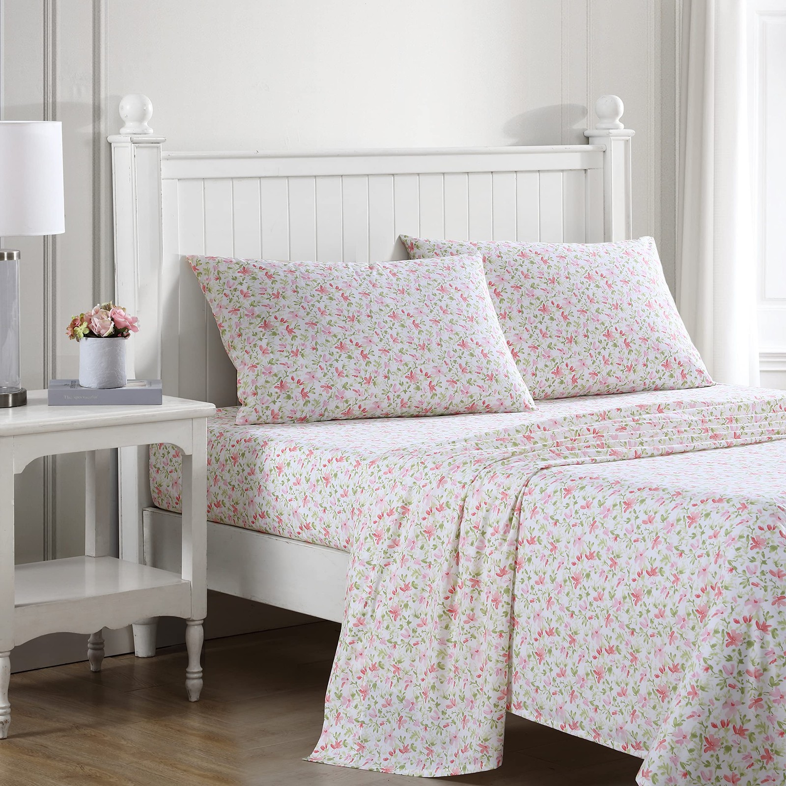 - Queen Sheets, Cotton Percale Bedding Set, Lightweight & Breathable Home Dec...