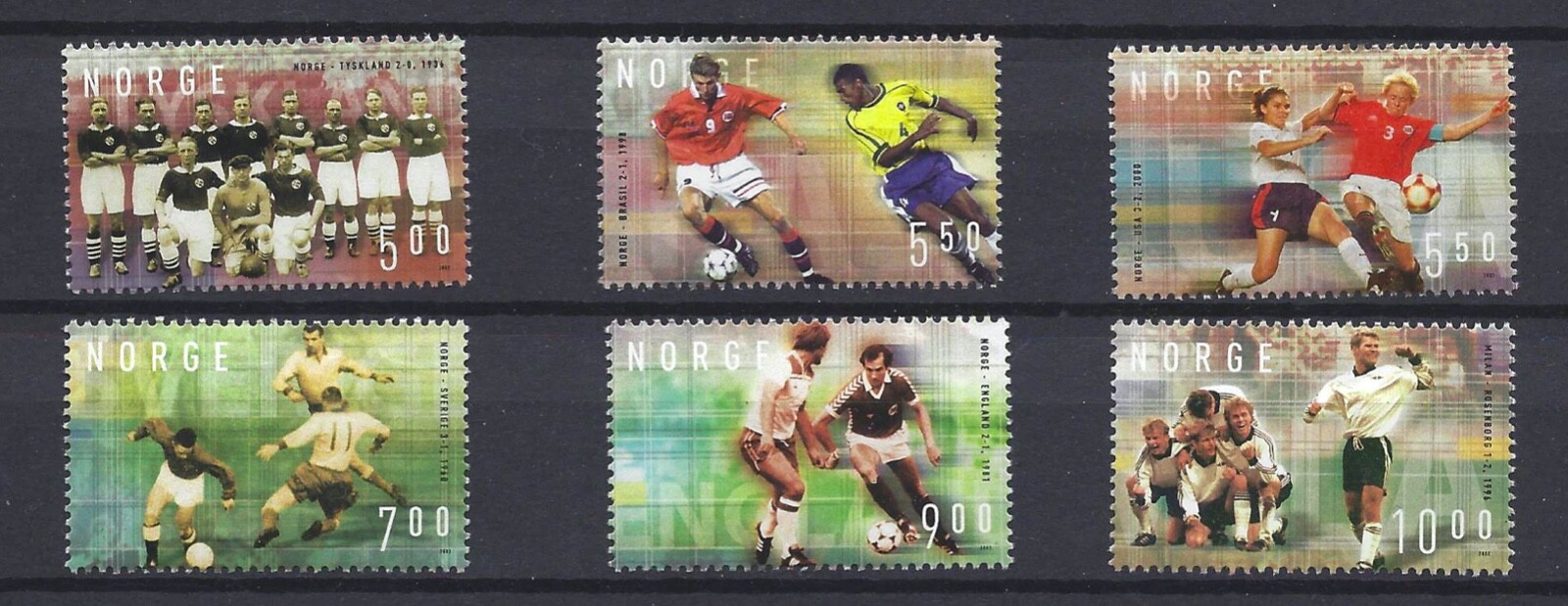 Norway 2002 NK 1475-80   MNH Sports, soccer