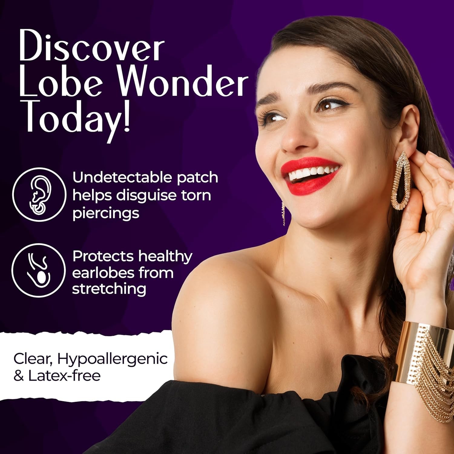 Lobe Wonder - The ORIGINAL Ear Support Patch for Pierced Ears -...