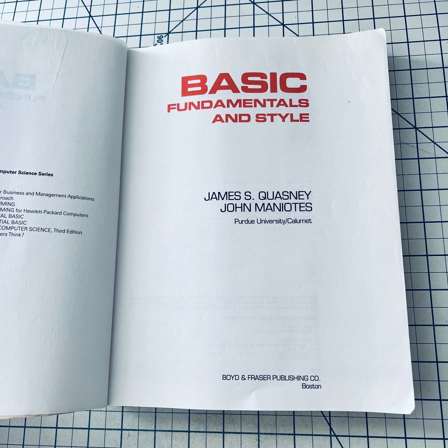 BASIC Fundamentals and Style Programming 1984 Quasney Maniotes Vintage Computing