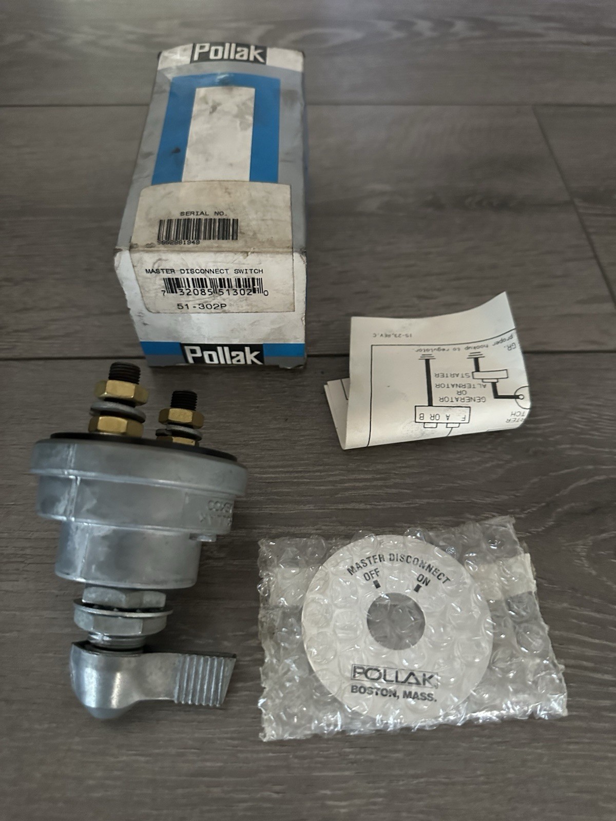 Pollak Rotary Master Disconnect Switch Part# 51-302P - FREE SHIPPING
