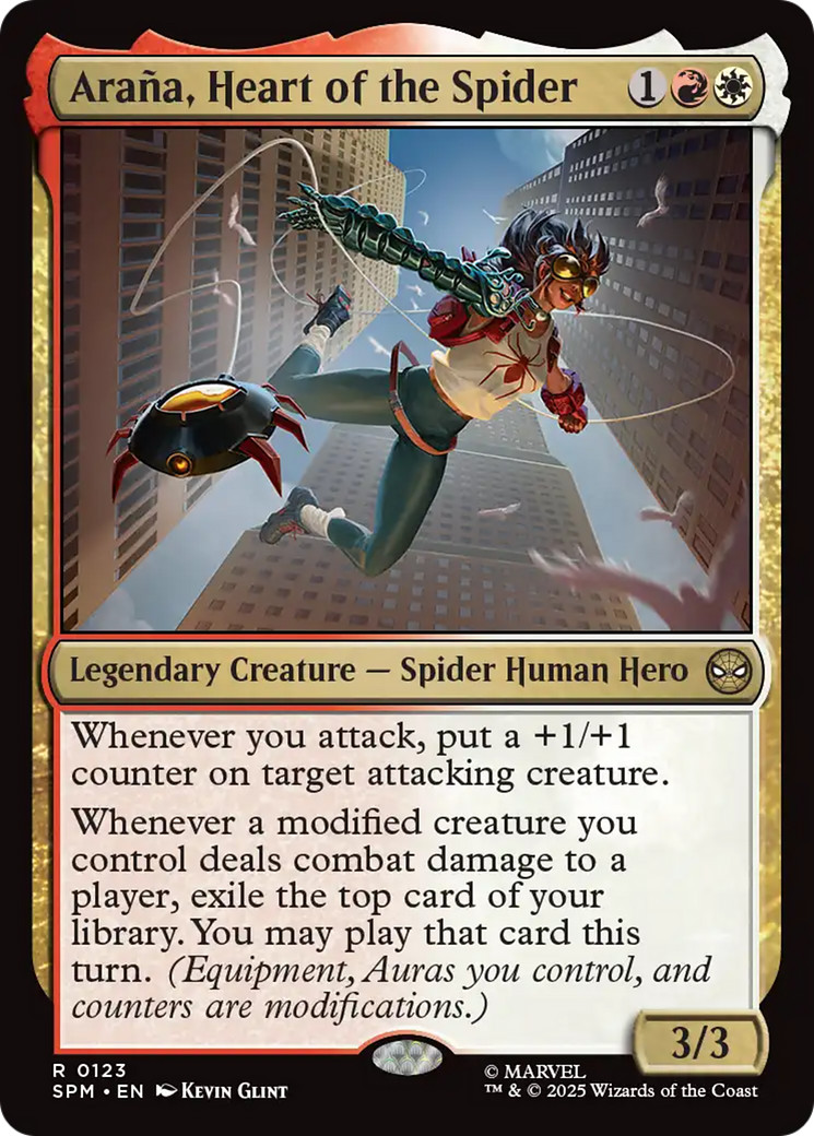 x1 Araña, Heart of the Spider SPM Spider-Man MTG 123 M/NM 1x