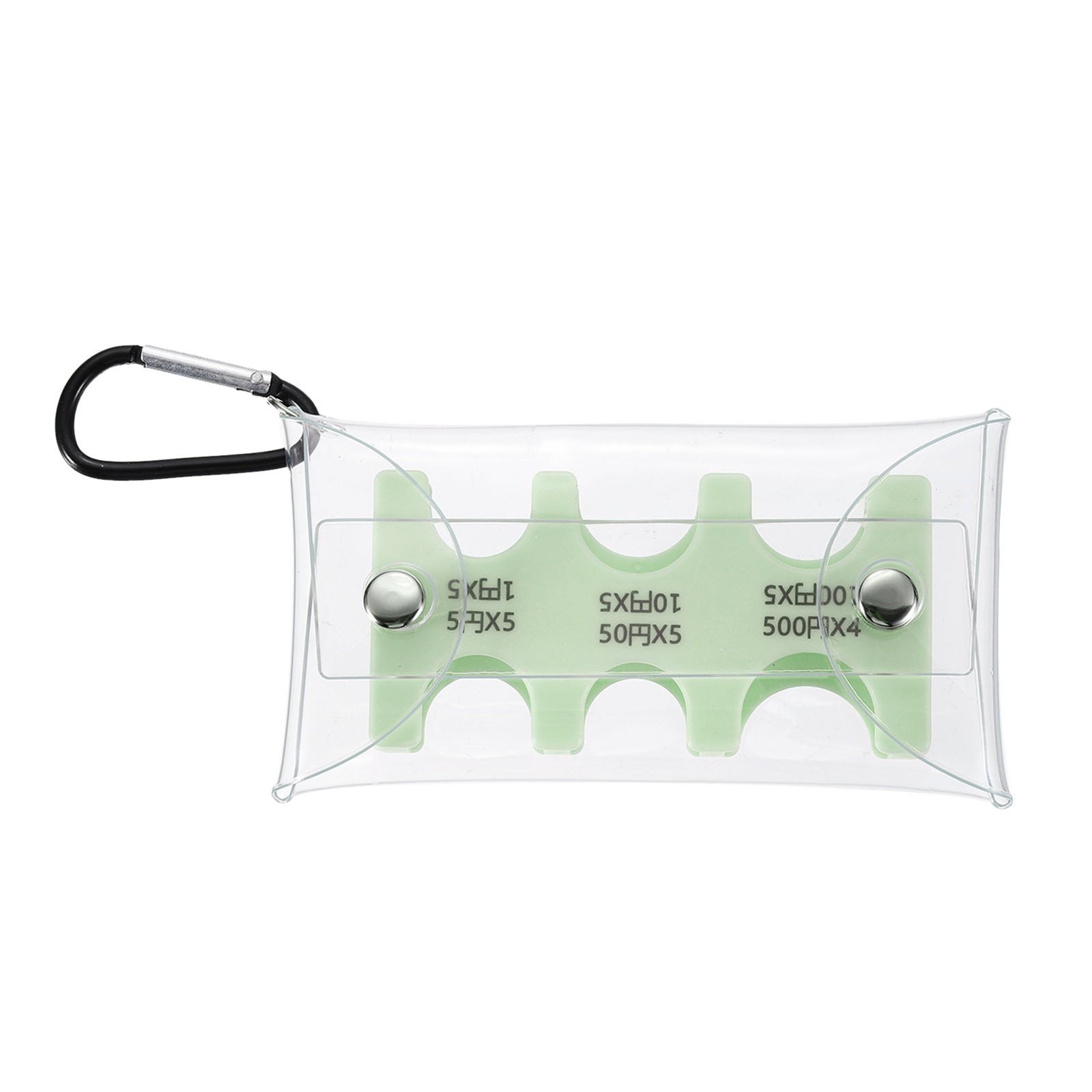 JPY Coin Holder with Coin Sorter 6 Slots and Bags Light Green