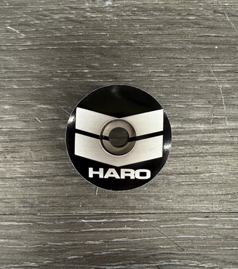 Haro Repop Bicycle Headset Top Cap 1 1/8" Black Stem Cap Bike Dyno BMX