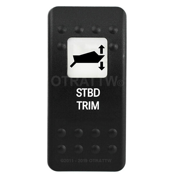 OTRATTW Carling Technologies Contura II Rocker only, STBD TRIM, WHITE LENS