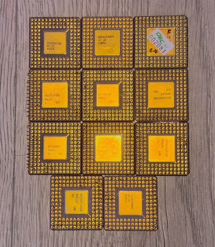 11 x Intel 386 Ceramic CPU Mixed Lot - i386 Processor Scrap Gold Recovery