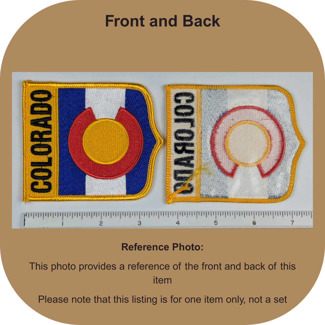 Colorado State Flag Shield Patch - Sew-On - Gold Border