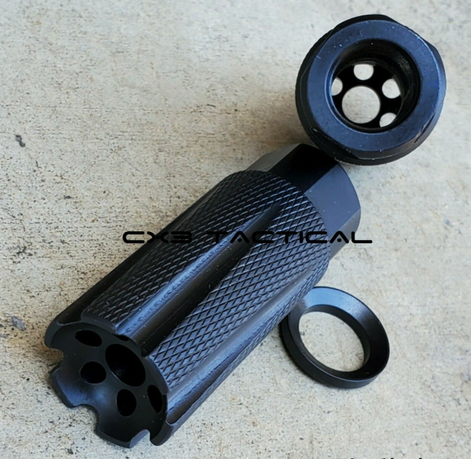 Ruger 10/22 Muzzle Brake .22LR 1/2-28 Linear Compensator Knurled Muzzle Brake