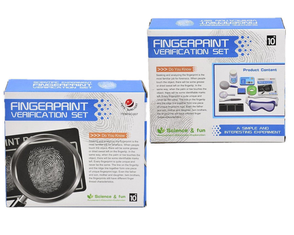 Detective Game Fingerprint Verification Analysis Science Educational Set Kid Toy