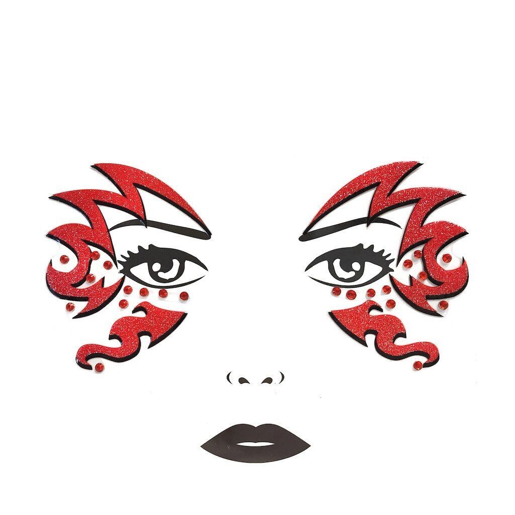 IMAGIN8 Halloween Adhesive Face Decals - DEVIL - 6 pcs