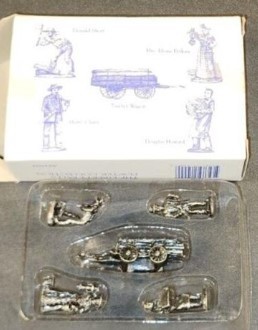 The Americana Pewter Collection AH109 HO Pewter Timber Wagon w/Figures