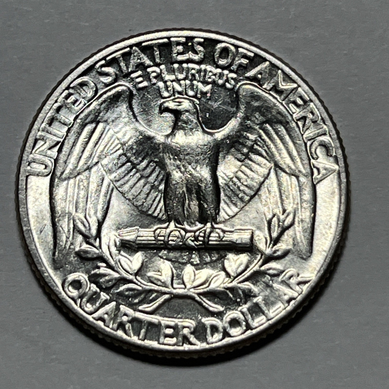 1954 P Quarter Errors Strike Through Grease DDO Long Die Crack Head Uncirculated