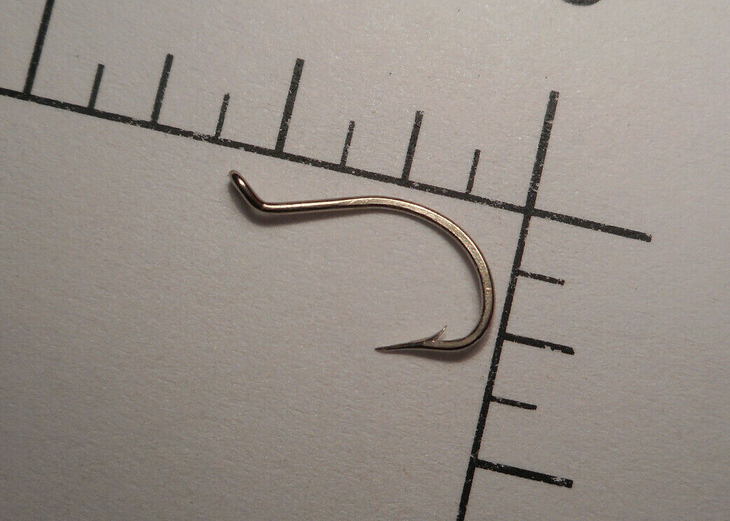 100 MUSTAD OCTOPUS #8 FLY TYING TROUT ROUND HOOKS REVERSED NICKELPLATED 92700