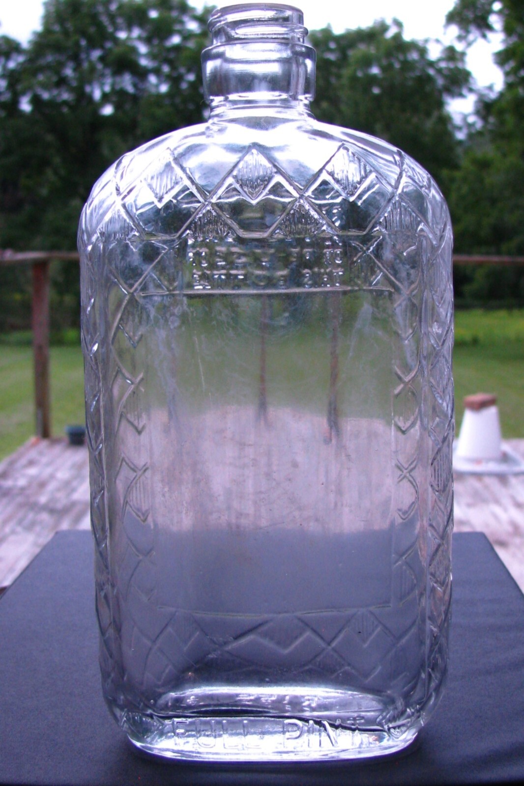 1937 Rectified Liquor Bottle, Flask Style