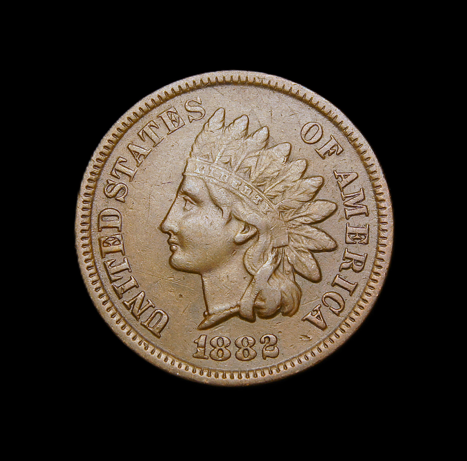 1882 Indian head cent AU