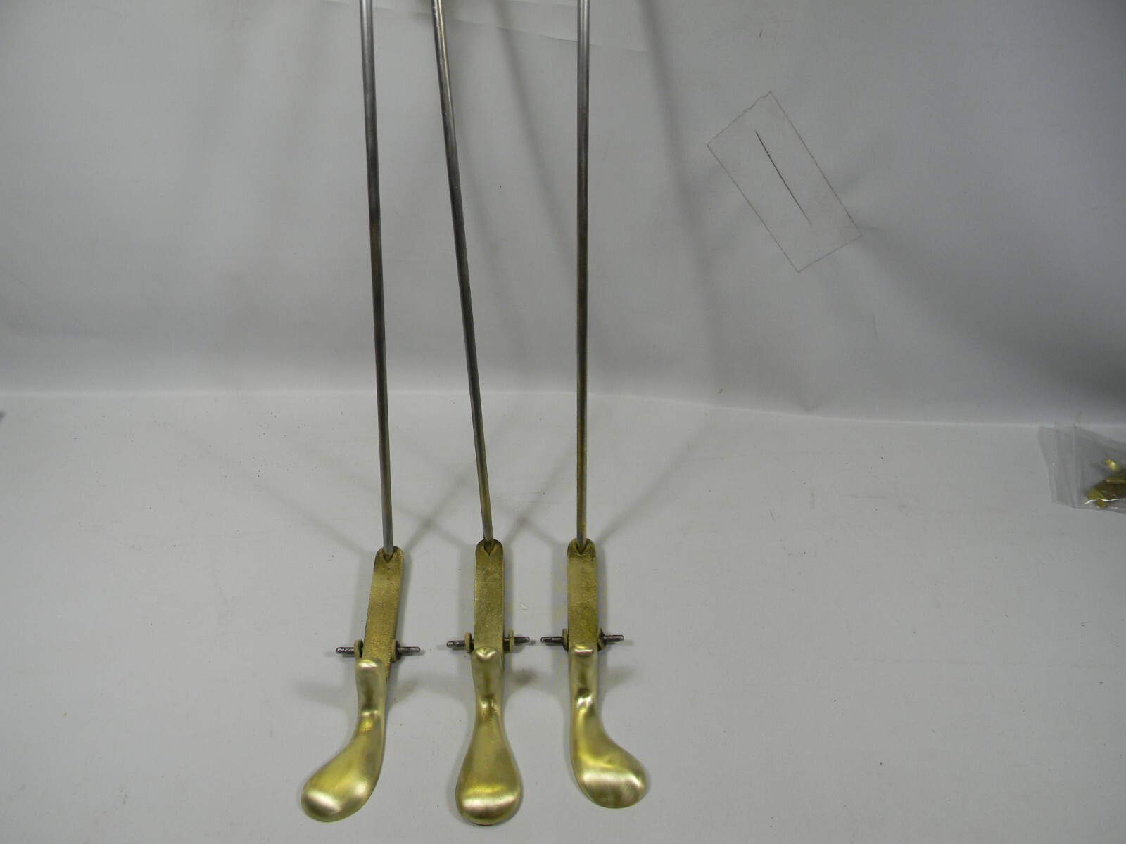 Piano Lyre Brass  Pedals W/  Steel Rods Lot of 3  Steampunk or Repair - 6B4 D