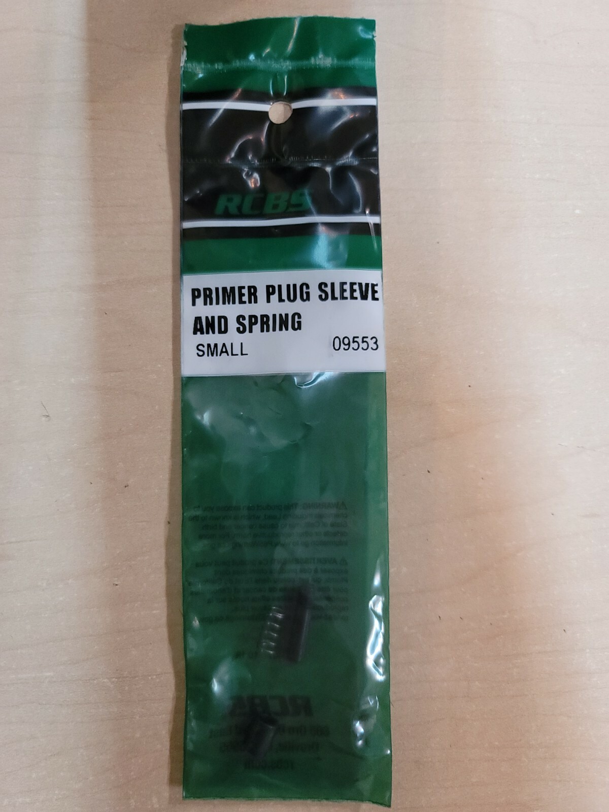 RCBS  Primer Plug, Sleeve and Spring, Small , mpn #9553, NIP