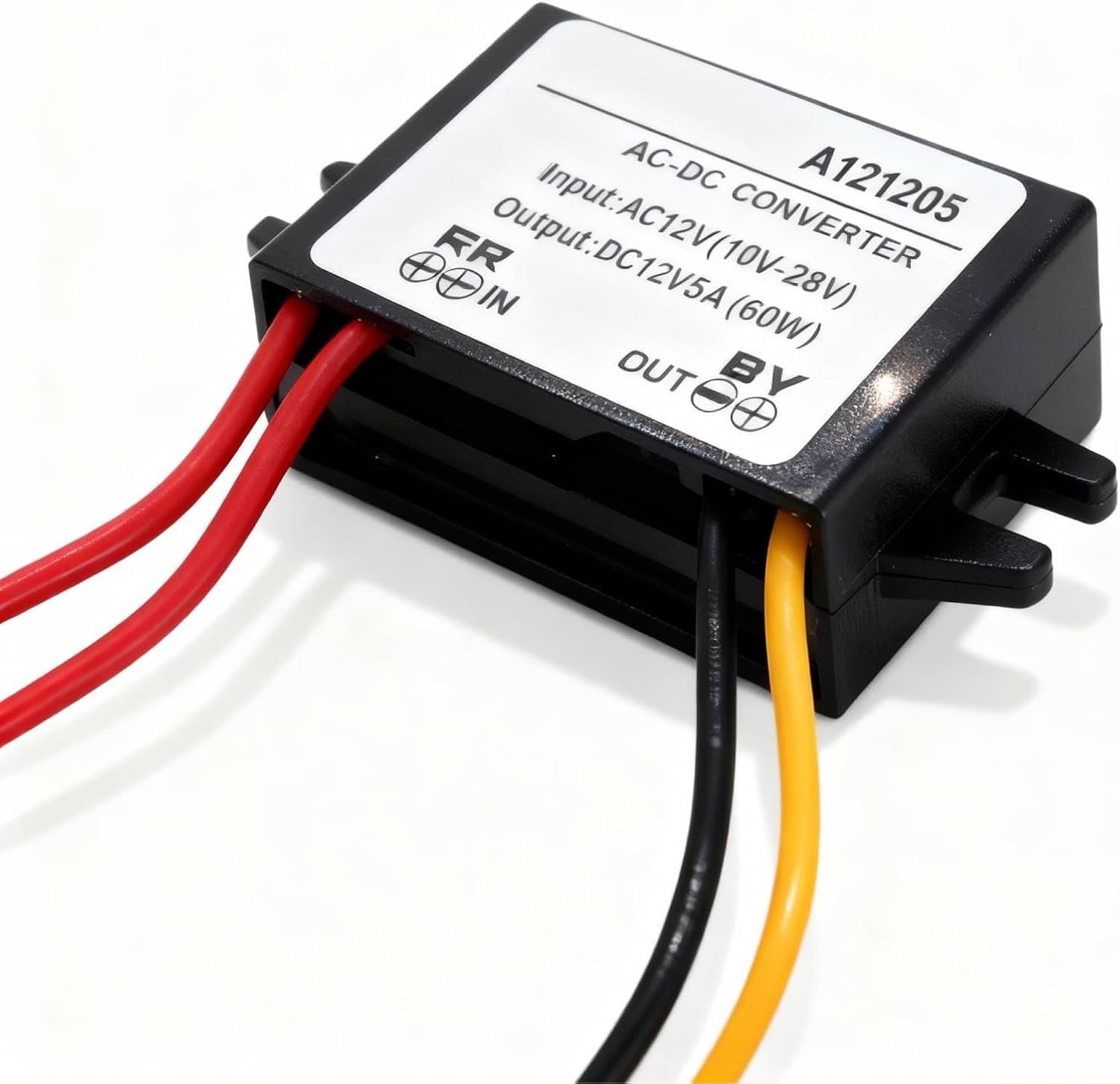 Rugged 12V AC to DC Converter, 10-28V Input, 3A Output for Versatile Use