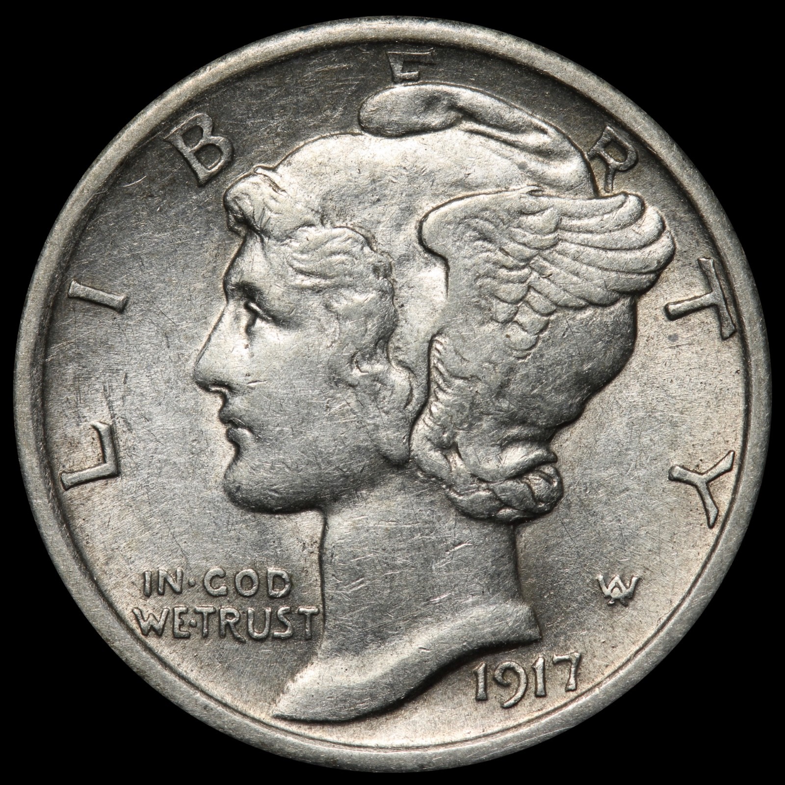 AU+ 1917 Mercury Dime *JCHUU*